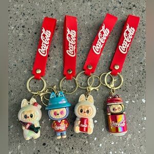 Coca-Cola Labubu Keychain set of 4